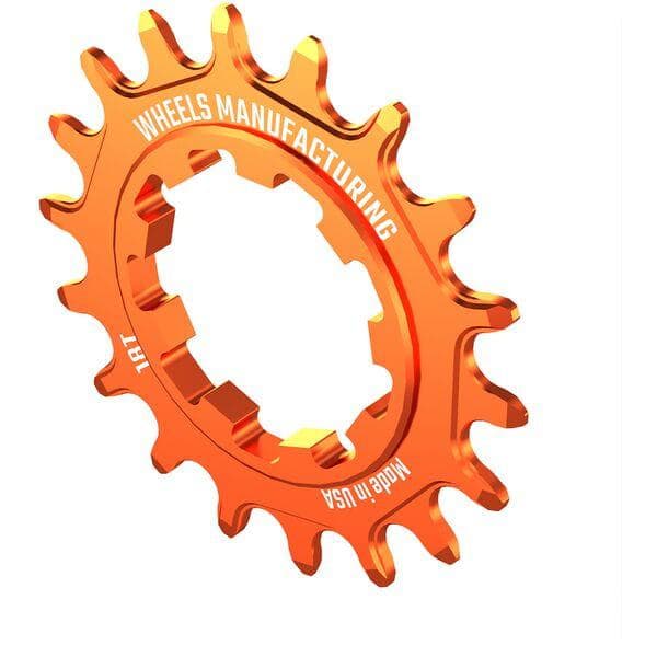 Wheels Manufacturing Solo-XD 18ÿTooth Cog, 7075 aluminum, Orange
