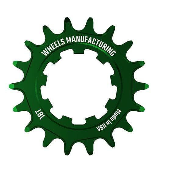 Wheels Manufacturing Solo-XD 18ÿTooth Cog, 7075 aluminum, Green