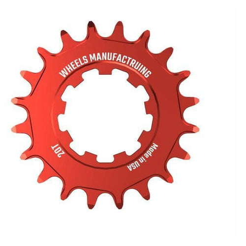 Wheels Manufacturing Solo-XD 20?Tooth Cog; 7075 aluminum; Red