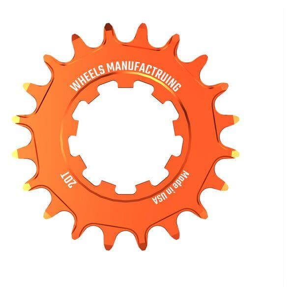 Wheels Manufacturing Solo-XD 20ÿTooth Cog, 7075 aluminum, Orange