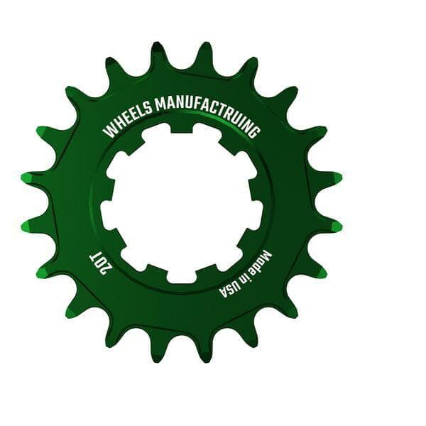 Wheels Manufacturing Solo-XD 20ÿTooth Cog, 7075 aluminum, Green