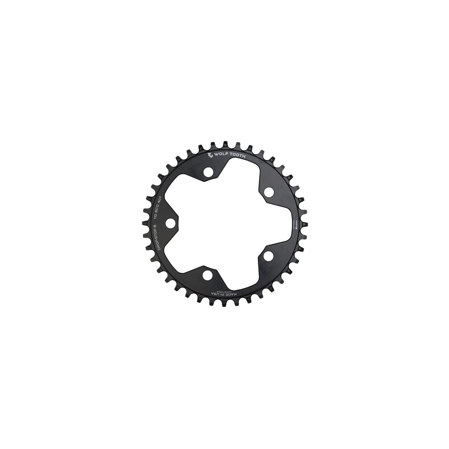 Wolf Tooth 110 BCD Flat Top Gravel / CX / Road Chainring Drop Stop B