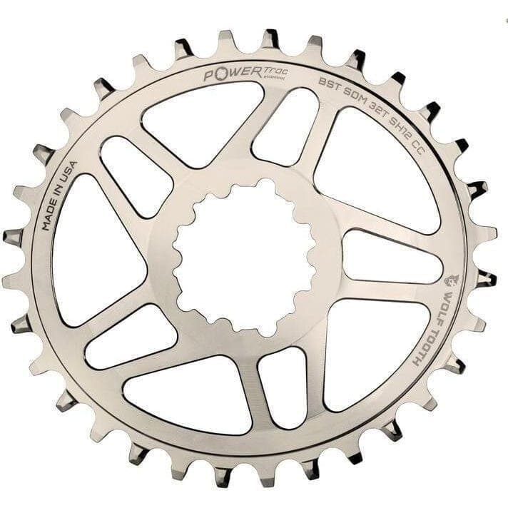 Wolf Tooth Elliptical Direct Mount Chainring for Crane Creek and SRAM Cranks for Shimano 12 Speed Hyperglide Nickel / Boost
