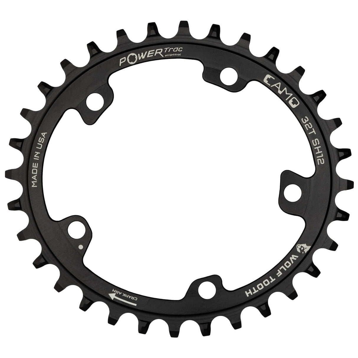 Wolf Tooth CAMO Elliptical Chainring for 12 Speed Shimano Hyperglide Drop Stop ST / 32T
