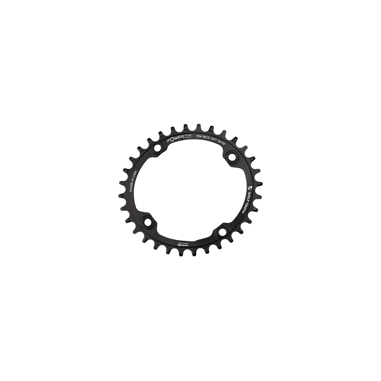 Wolf Tooth Elliptical 104 BCD Chainring for Shimano 12 Speed Hyperglide Drop Stop ST / 34T