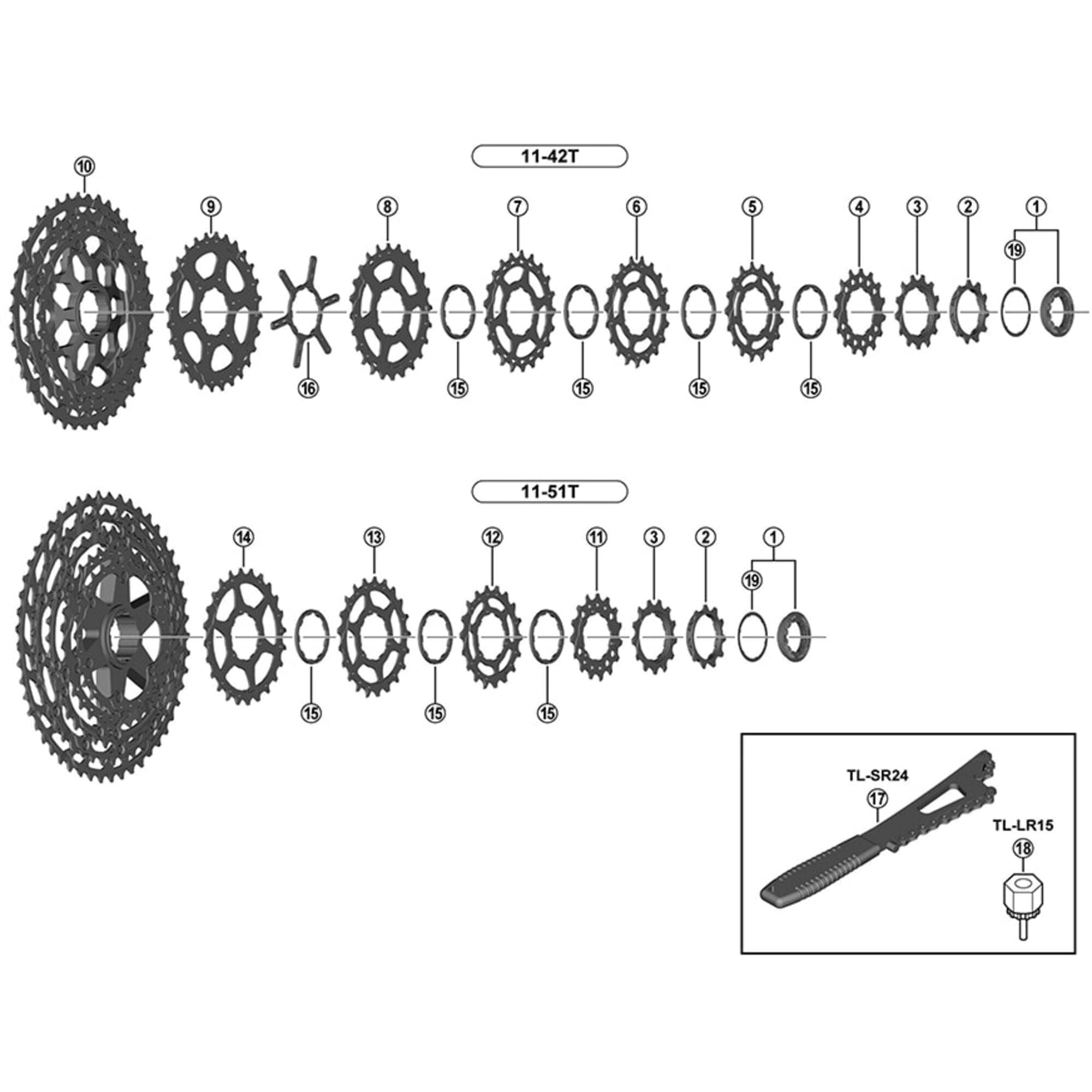Shimano Spares CS-M5100 cassette sprocket, 21T N
