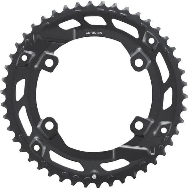 Shimano CUES FC-U6000-2 CUES 10/9 speed double outer chainring, 46T-BN for 46-30T