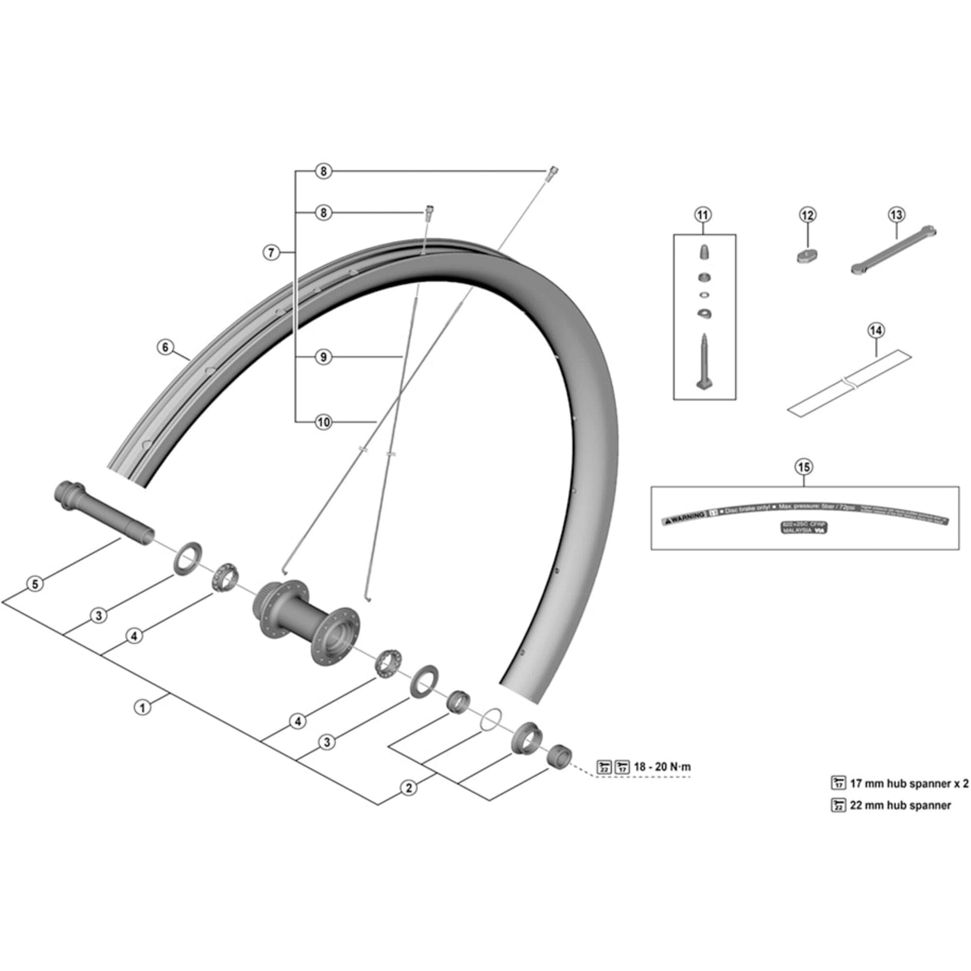 Shimano Spares WH-RX870-TL-F12 valve unit