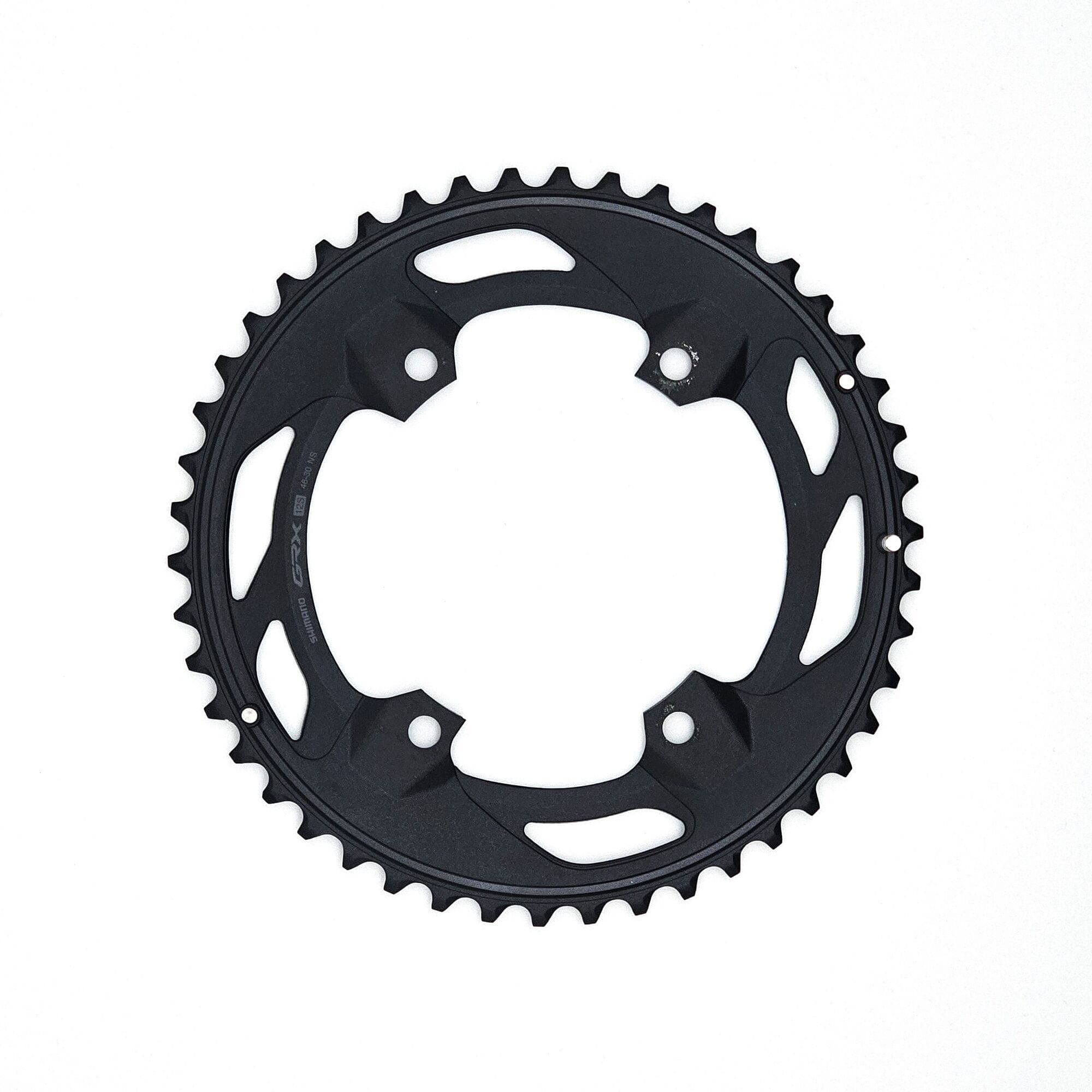 Shimano GRX FC-RX610-2 GRX 12 speed double outer chainring 46T-NS, for 46-30T