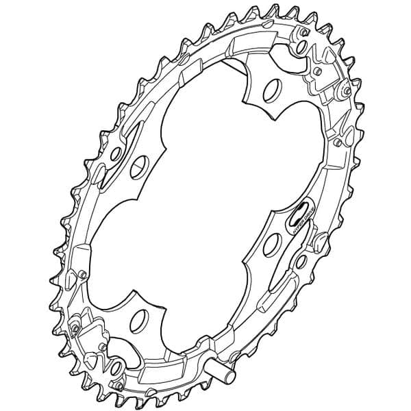 Shimano FC-M361 Acera 7/8 speed outer chainring; Black