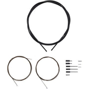 Shimano Road gear cable set; Polymer coated inners; black
