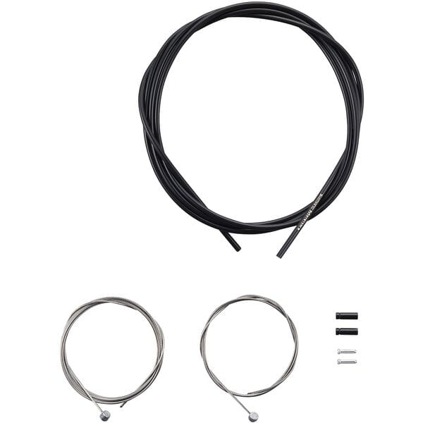 Shimano MTB brake cable set with stainless steel inner wire; black