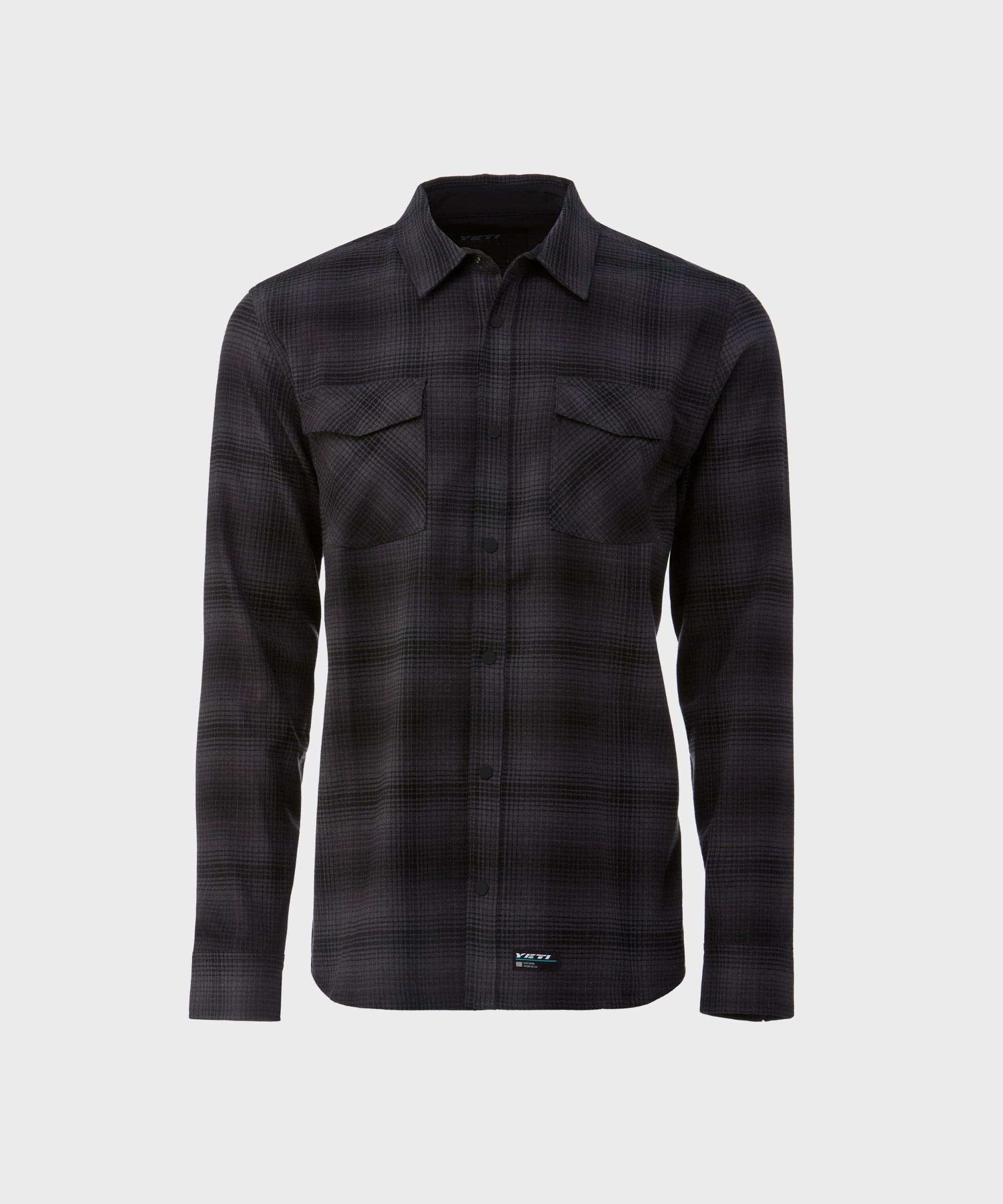 Yeti Stagecoach Flannel Shirt Black/Grey Plaid S