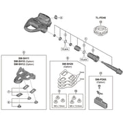 Shimano Spares PD-R7000 pedal axle assembly, left hand