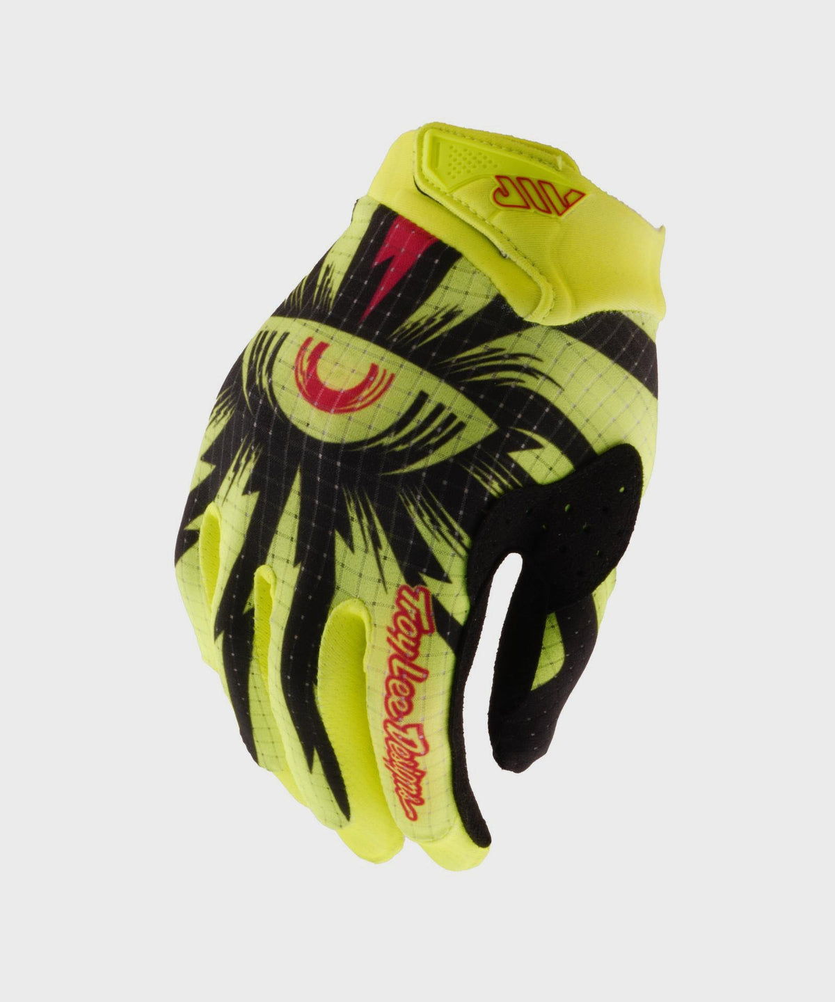 Troy Lee Designs Youth Air Glove - Cyclops - Black/Flo Yellow - Y-L