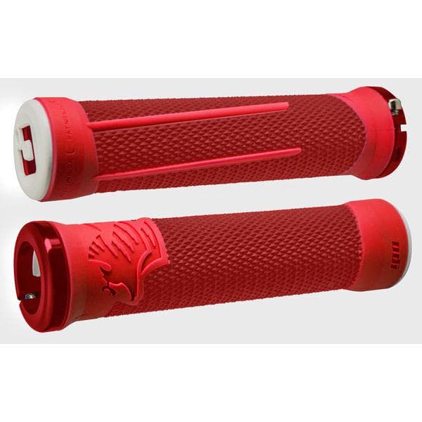 ODI AG2 v2.1 MTB Lock On Grips 135mm - Red / Red