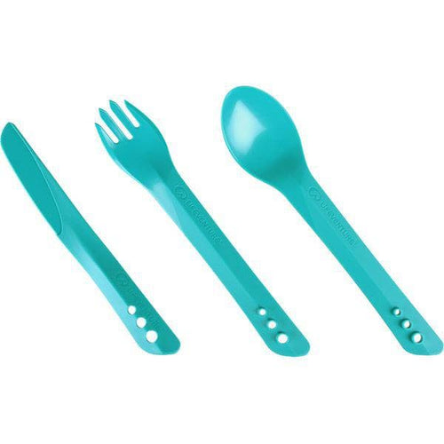Lifeventure Ellipse Knife; Fork and Spoon Set - Teal