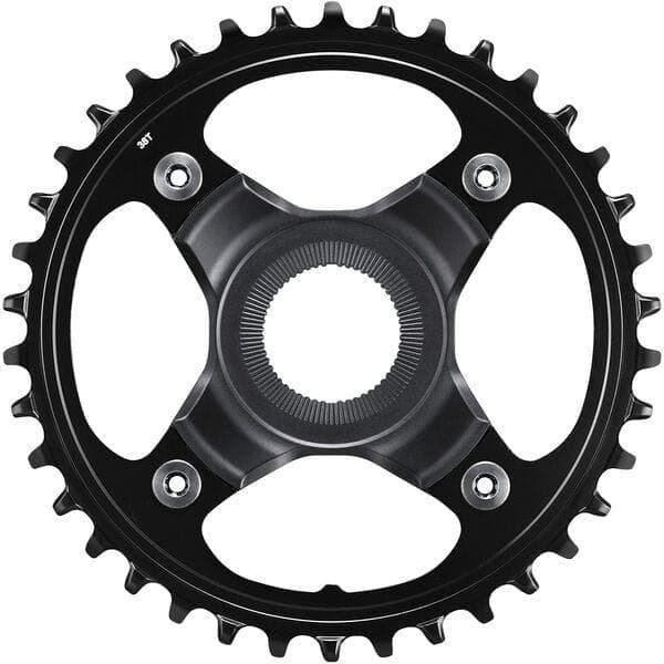 Shimano STEPS SM-CRE80-B chainring; 38T without chain guard; for chain line 55 mm; black