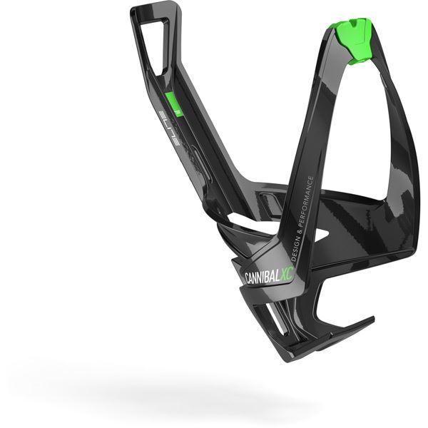 Load image into Gallery viewer, Elite Cannibal XC bottle cage gloss black / green
