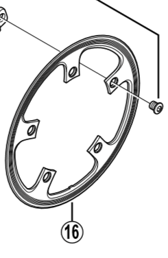 Shimano Spares FC-S500 top chain guard black for 45T