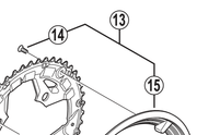 Shimano Spares FC-M431-8 chain guard and fixing bolts for 48T