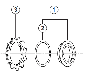 Load image into Gallery viewer, Shimano Spares CS-M980 lock ring and spacer
