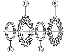 Shimano Spares CS-6600 sprocket 17T