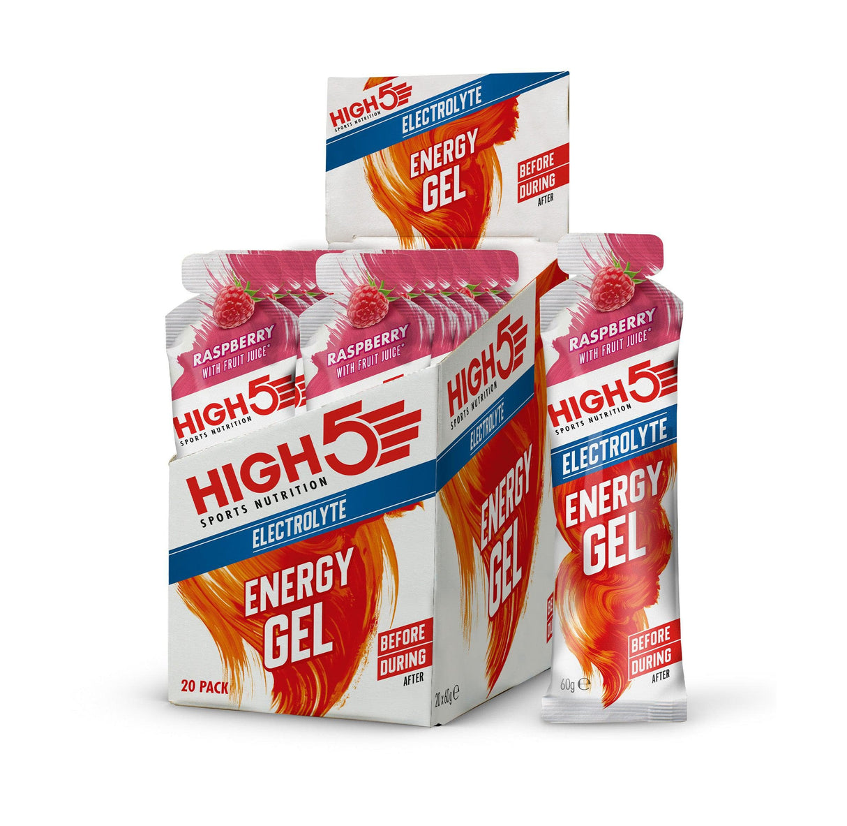 High5 High5 Energy Gel Electrolyte (60g, x20, Raspberry)