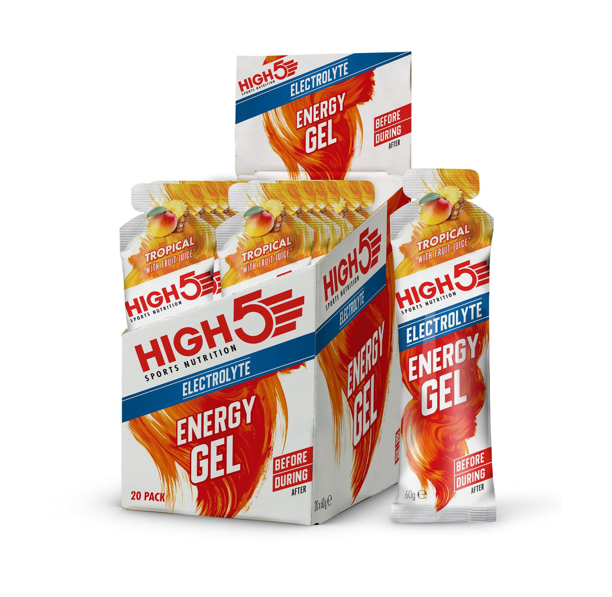 High5 High5 Energy Gel Electrolyte (60g, x20, Tropical)