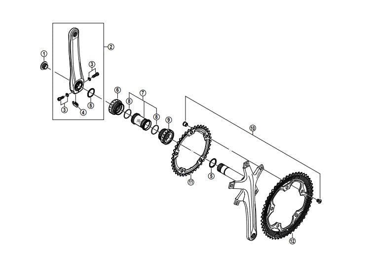 Shimano Unisex's FDTZ500DSDS6 Parti Bicicletta Standard, One Shimano Unisex's FDTZ500DSDS6 Parti Bicicletta Standard, One