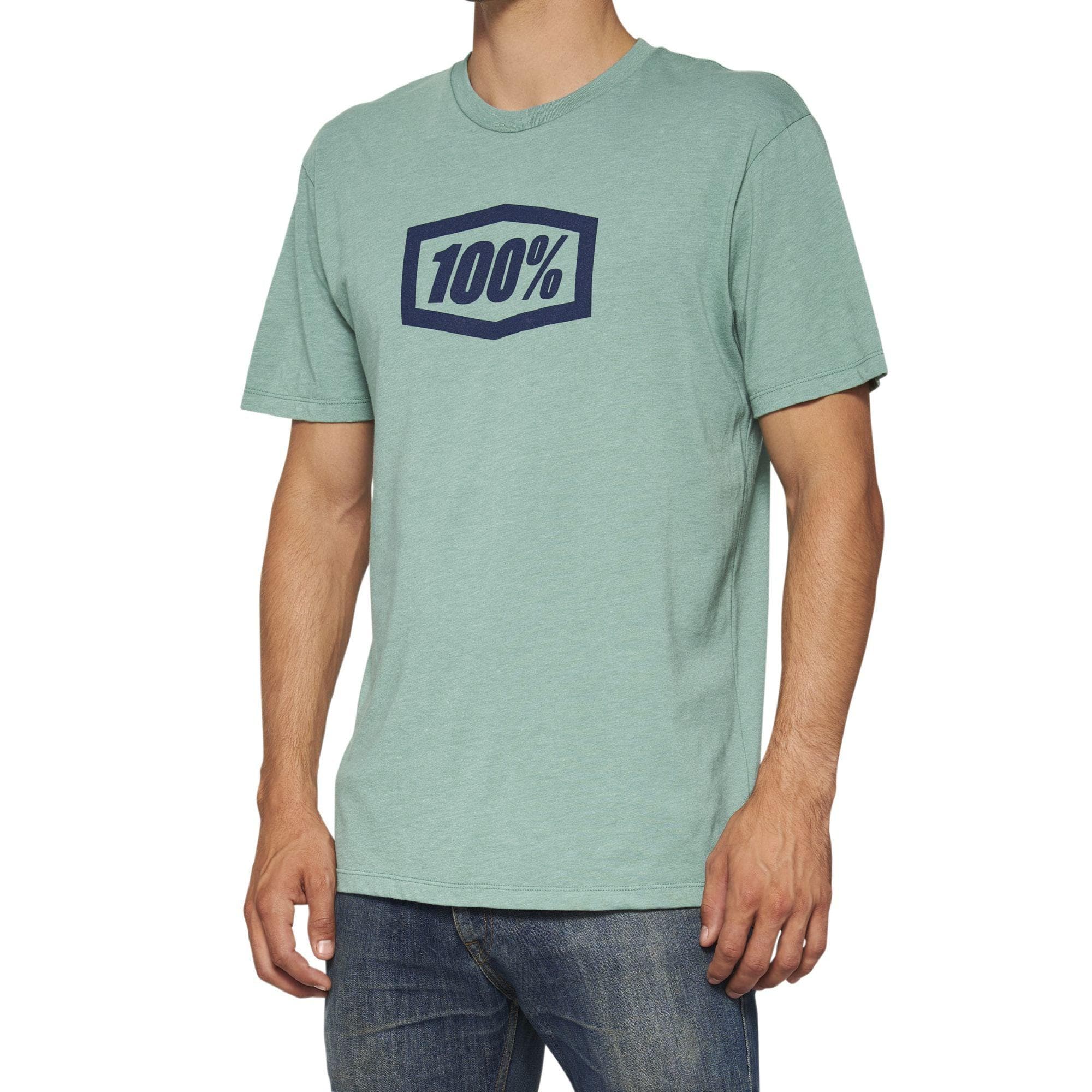 100% ICON Short Sleeve T-Shirt Ocean Blue Heather