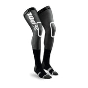 100% REV MX Knee Brace Socks Black / White S/M