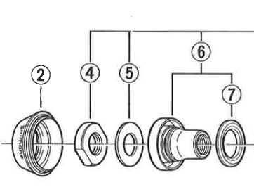 Shimano Spares HB-M564 locknut 3 mm