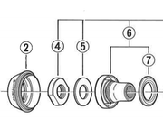 Shimano Spares HB-M564 locknut 3 mm