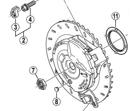 Shimano Spares BR-IM75 brake unit fixing nut M10 x 4 mm