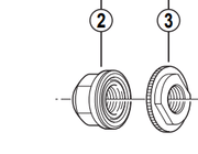 Shimano Spares HB-7710 front Track hub nut