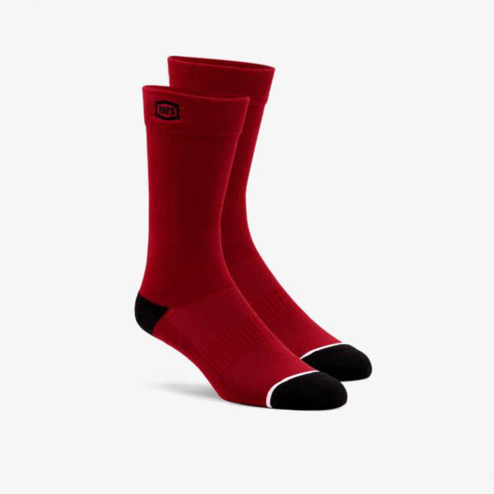 100% SOLID Casual Socks Red S/M