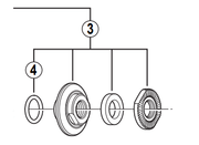 Shimano Spares HB-M590 lock nut unit