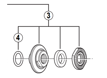 Shimano Spares HB-M590 lock nut unit