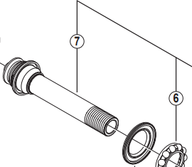 Shimano Spares HB-M785 hub axle unit