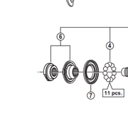 Shimano Spares HB-M675 left hand lock nut unit