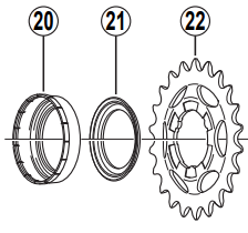 Shimano Spares SG-3C40 Nexus right hand dust cap A
