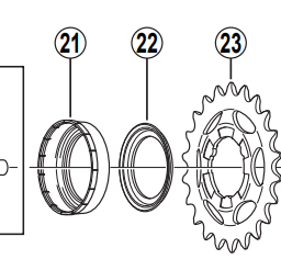 Shimano Spares SG-3C40 Nexus right hand dust cap B
