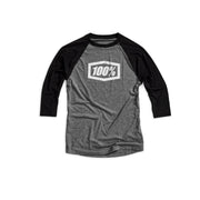100% Icon ¾ Tech Tee Grey / Black M