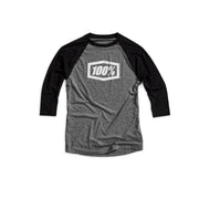 100% Icon ¾ Tech Tee Grey / Black XL