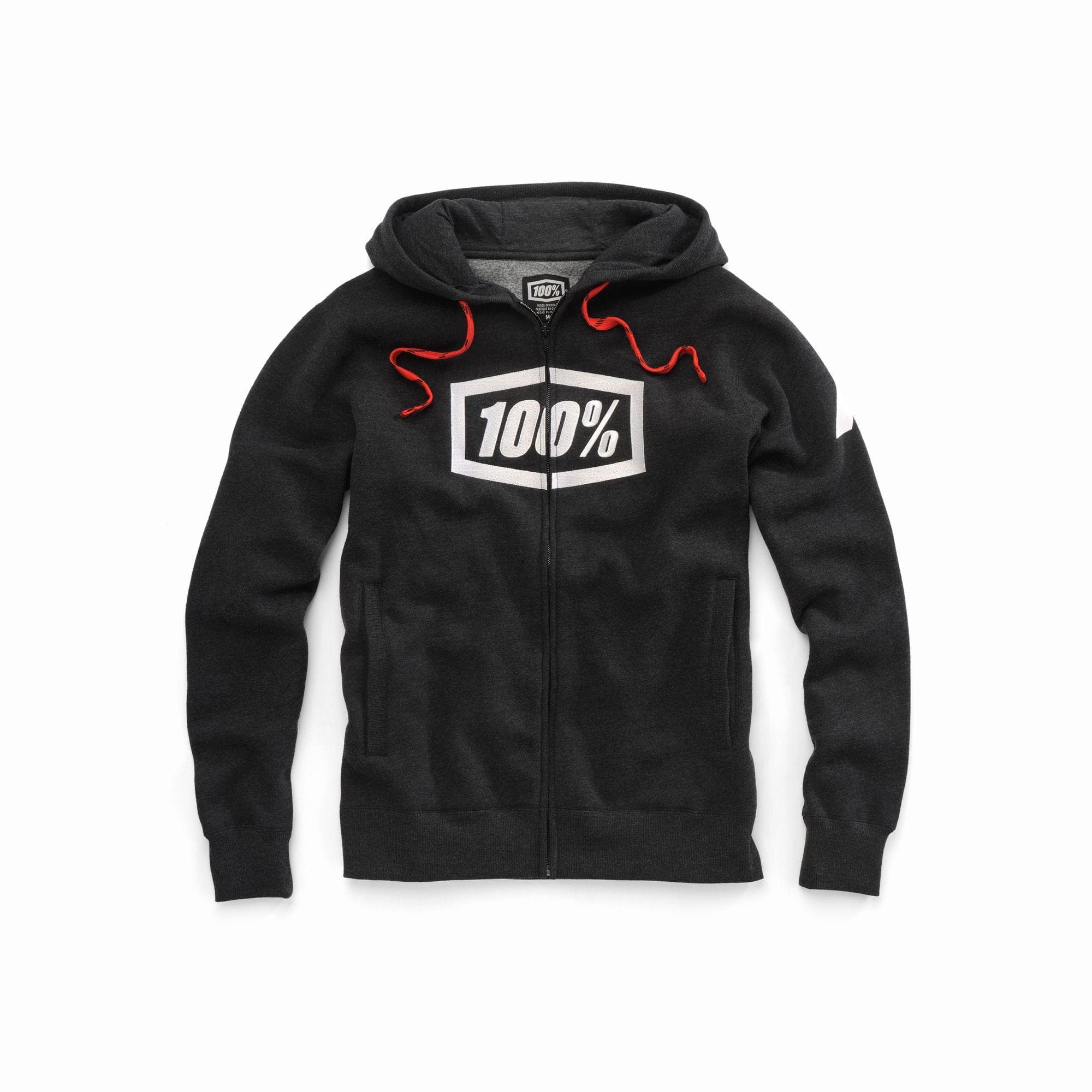 100% Syndicate Zip Hoodie Black Heather / White