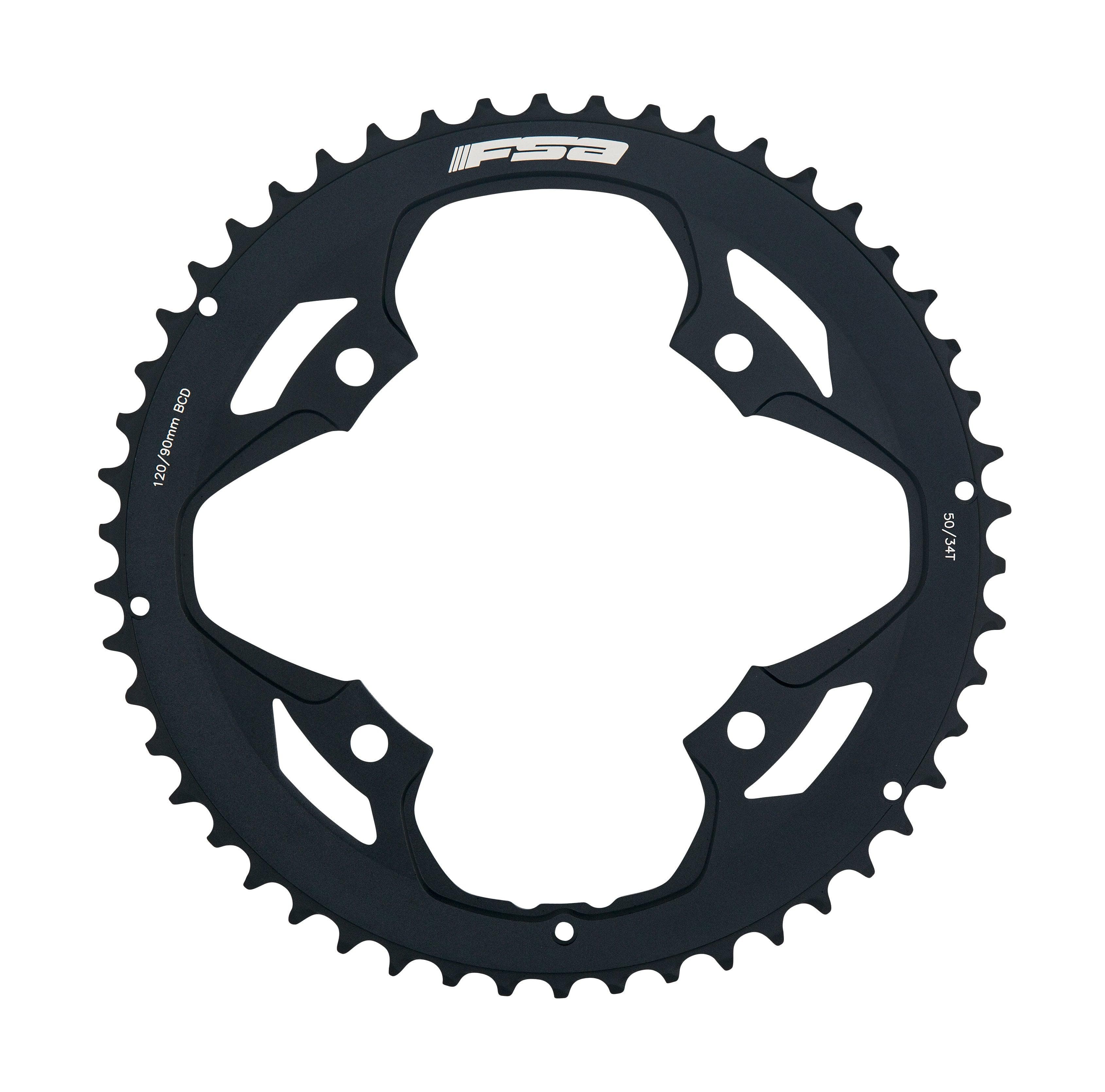 FSA Vero Pro Road Chainring 2017 Only (2x11, 110x48T, Black, 4h)
