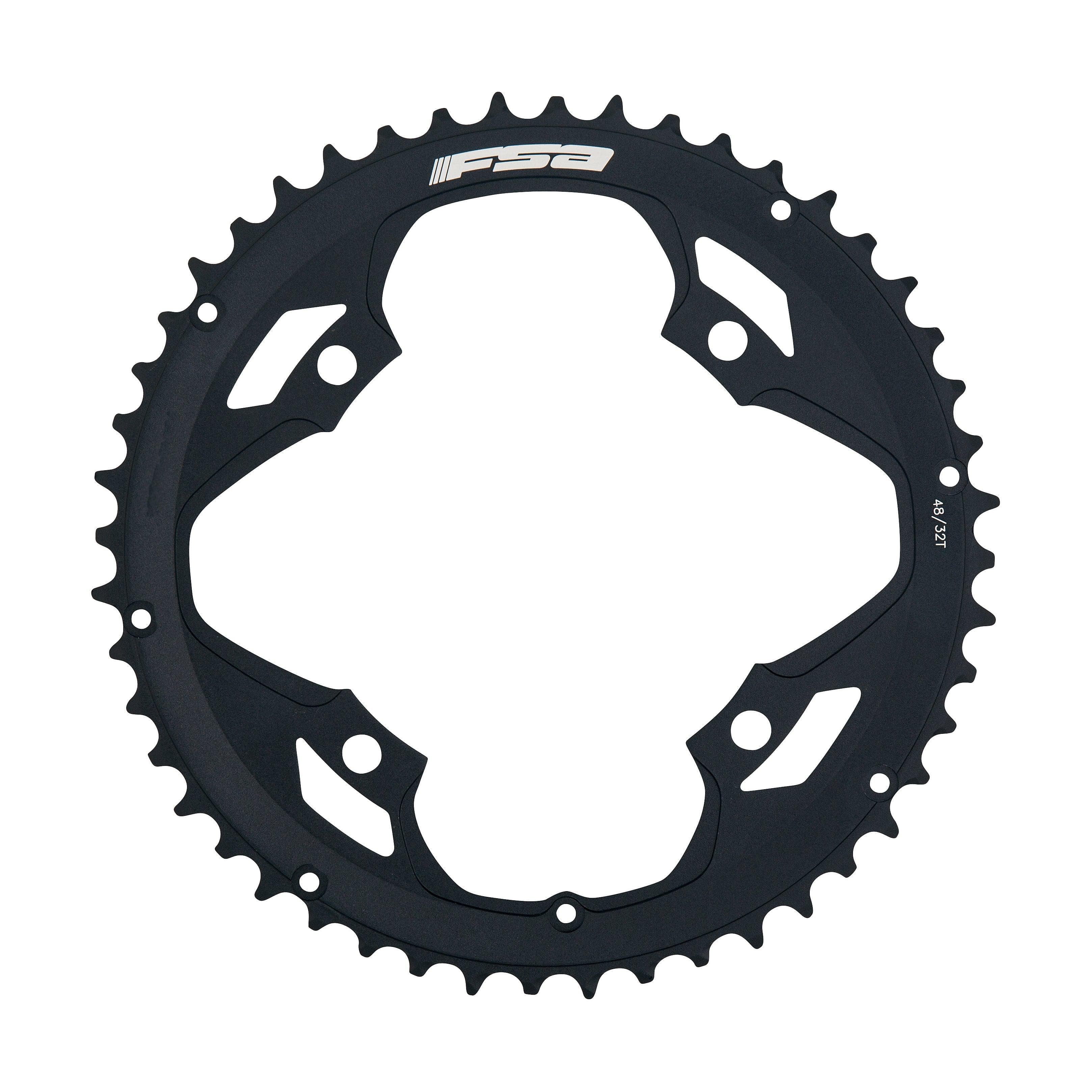 FSA Pro Road Chainring (2x11, Black, 4h)