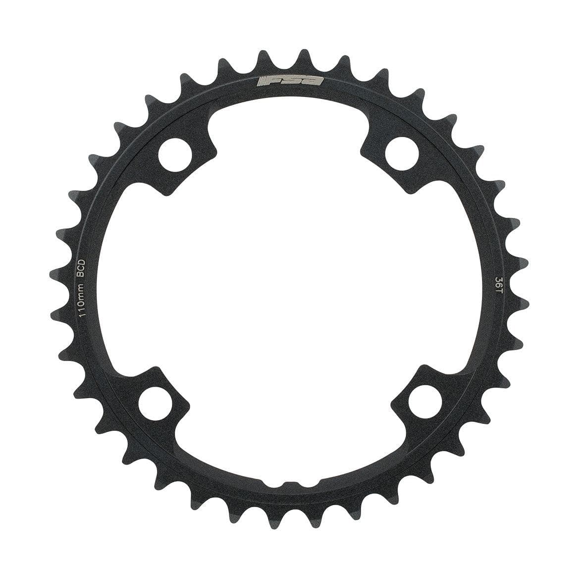 FSA SL-K/Pbox ABS Road Chainring (2x11, 110x36T, Black, 4h)
