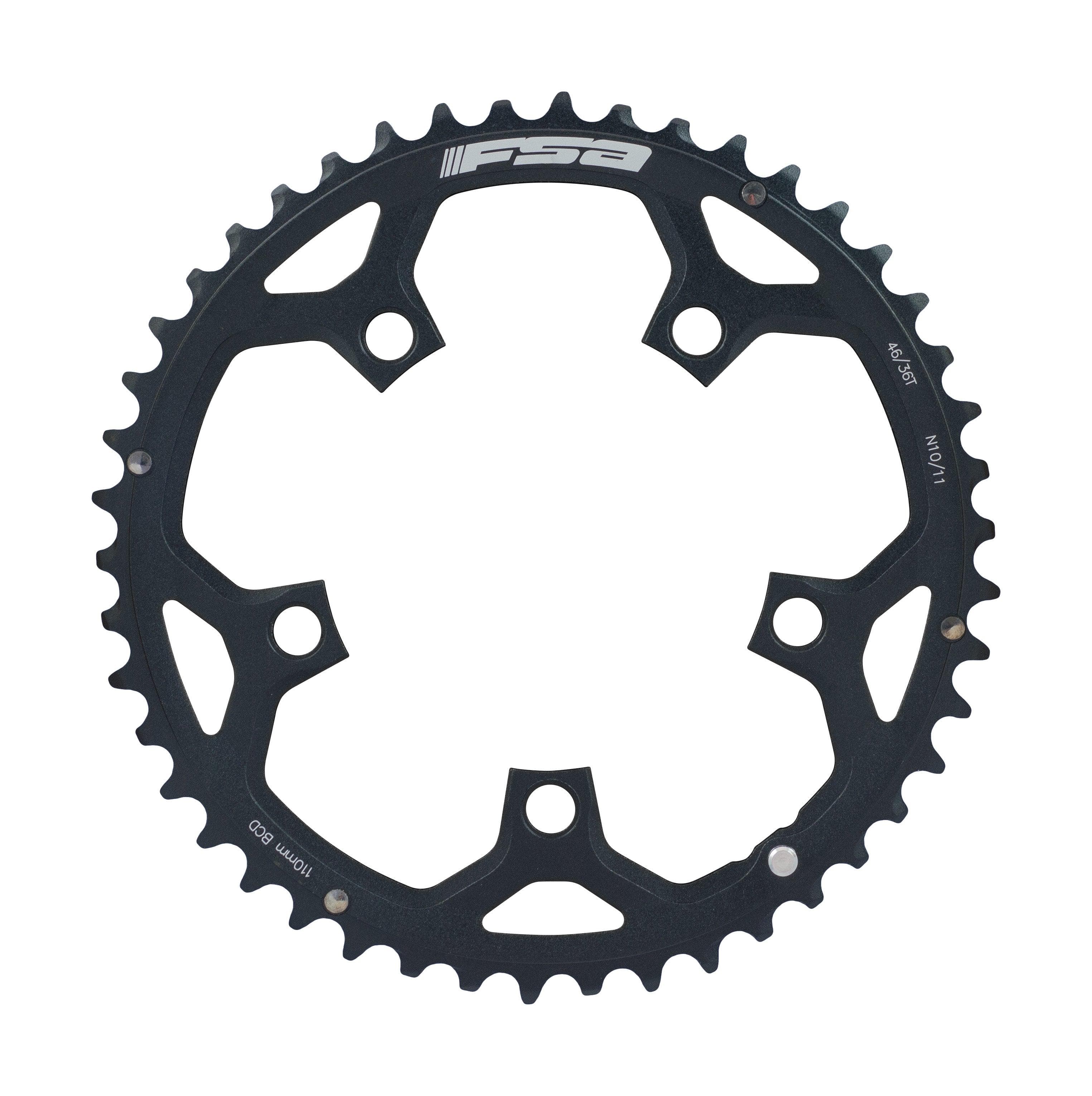 FSA Pro Road Chainring (2x11, Black, 5h)